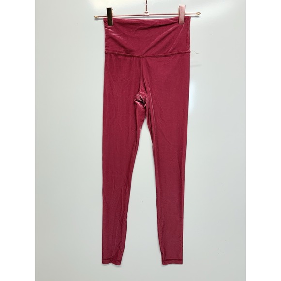 Athleta Pants - Athleta Womens Size S Elation Velvet Tight High Waist Red nwot
